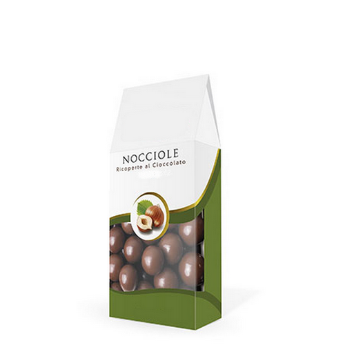 Nocciole Tostate Ricoperte al Cioccolato Fondente Gr.125