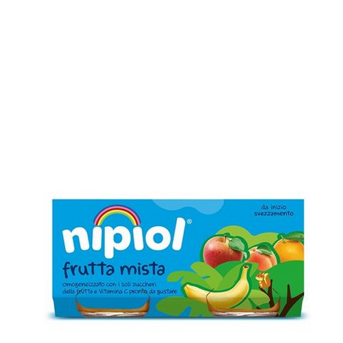 Omogeneizzati Nipiol alla Frutta Mista Coppia Vasetti Gr.160