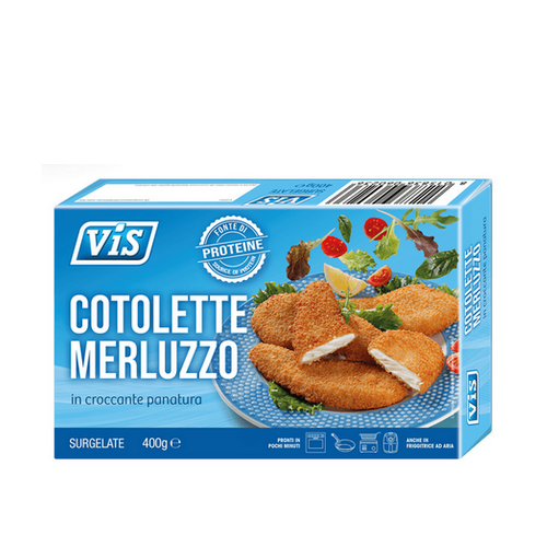 Cotolette di Merluzzo Panate Vis Gr.400