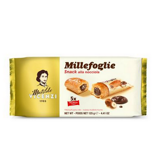 Millefoglie Vicenzi Mini Snack Farciti alla Nocciola  Gr.125