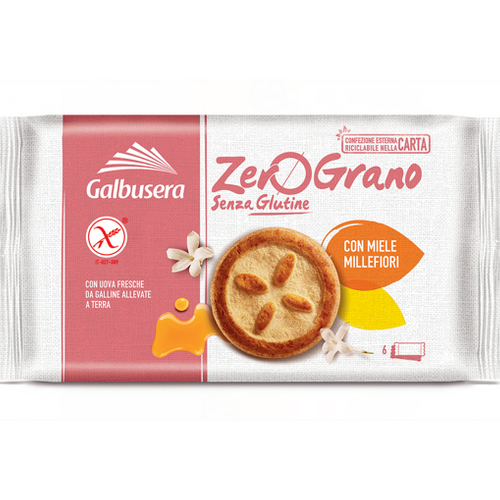 Biscotti Senza Glutine e Senza Lattosio ZeroGrano Galbusera da 220 Gr.