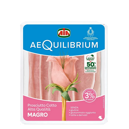 Prosciutto Cotto Magro affettato AeQuilibrium Aia Confezione Gr.100