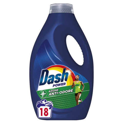 Dash Power Liquido per Lavatrice Anti Odore 18 Lavaggi