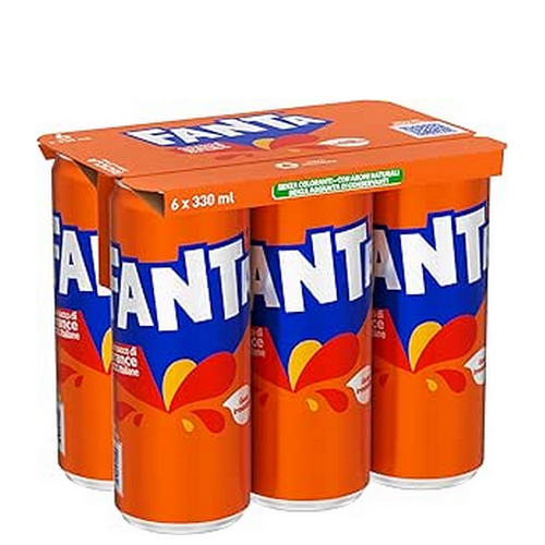 Bibita Aranciata Fanta Classica confezione da 6 lattine x cl.33