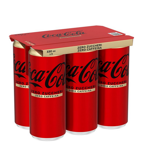 Coca Cola Zero Zuccheri Zero Caffeina confezione da 6 lattine x cl.33