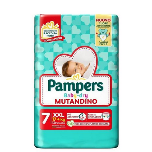 Pannolini Pampers Baby Dry Mutandino Taglia 7 XXL 17+ kg.