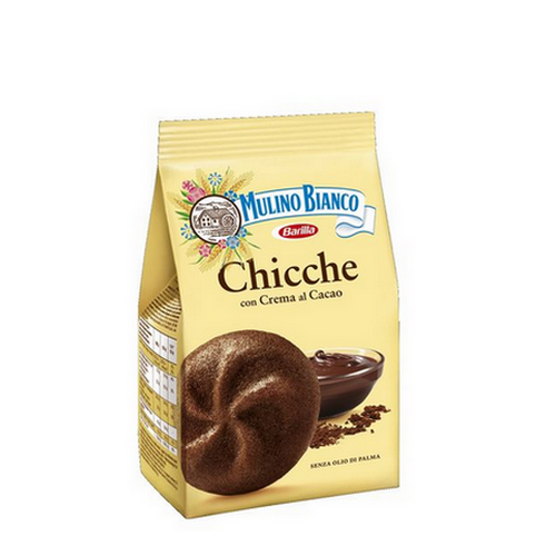 Biscotti Mulino Bianco Chicche ripieni con Crema al Cacao Sacchetto gr.200