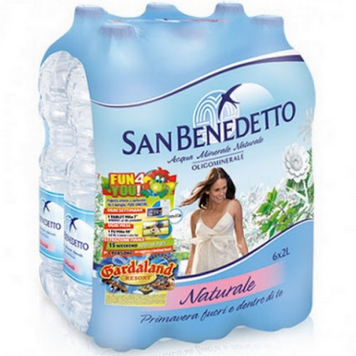 Acqua San Benedetto Naturale fardello da 6 bottiglie da 2 lt