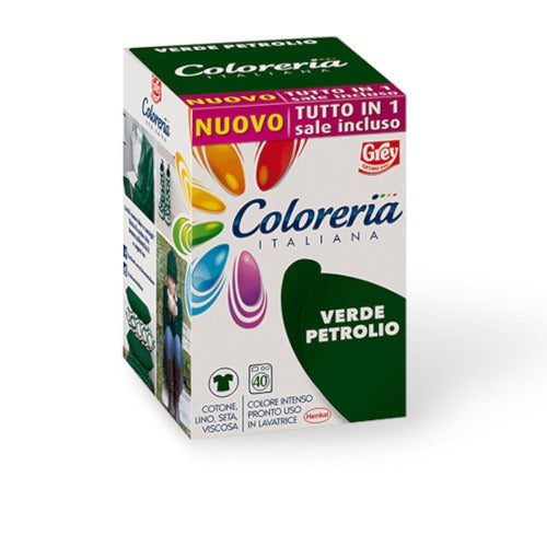 Coloreria Italiana Colorante Per Tessuti Tutto In 1 Verde Petrolio Da 350 Gr. - Magastore.it