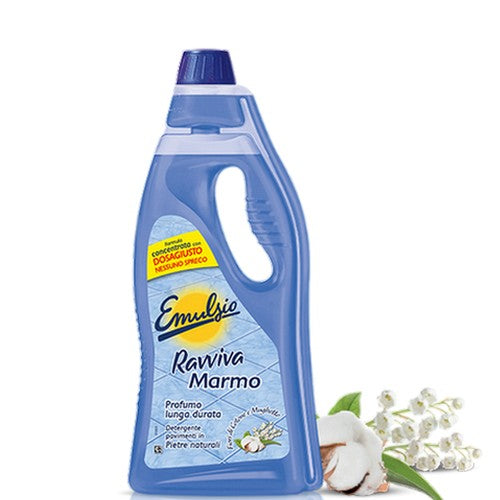 Emulsio Ravviva Marmo Detergente Pavimenti Fiori Di Cotone E Mughetto Da 750 Ml. - Magastore.it