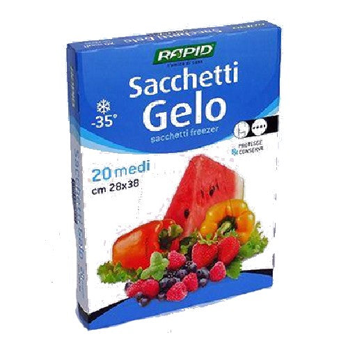 Sacchetti Gelo Freezer Rapid 20 Pezzi Medi 28x38cm - Magastore.it