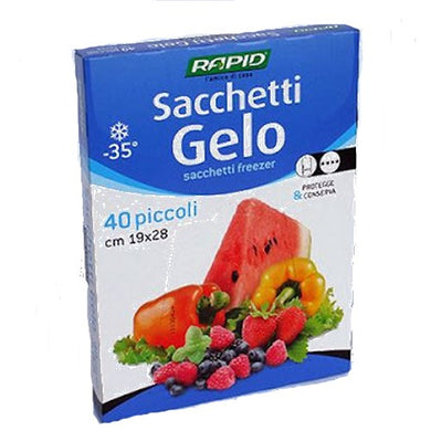 Sacchetti Gelo Freezer Rapid 40 Pezzi Piccoli 19x28cm - Magastore.it