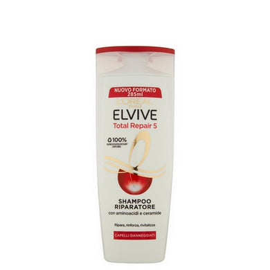 Elvive L'Oréal Shampoo Riparatore Total Repair 5 Per Capelli Danneggiati Da 285 Ml. - Magastore.it