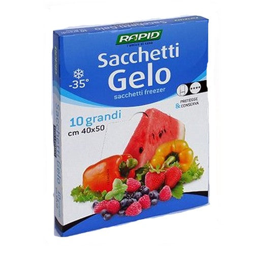 Sacchetti Gelo Freezer Rapid Grandi 10 Pezzi 40x50 Cm. - Magastore.it