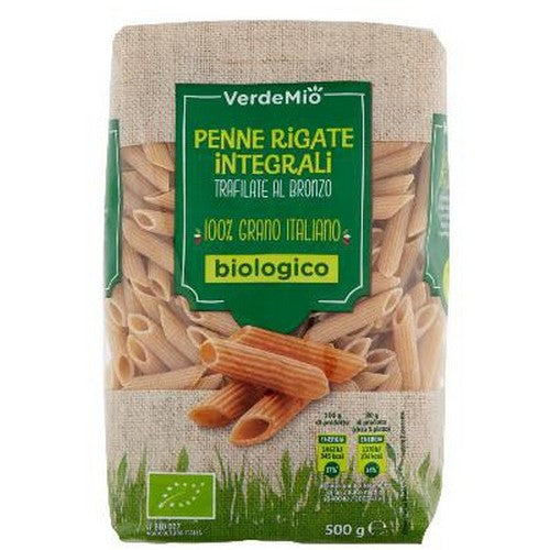 Verde Mio Penne Rigate Integrali Trafilati Al Bronzo Grano Italiano Bio Da 500 Gr. - Magastore.it
