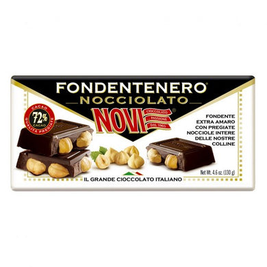 Cioccolato Novi Fondentenero Nocciolato 72% Tavoletta Da 130 Gr. - Magastore.it