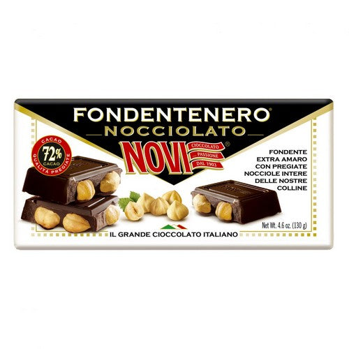 Cioccolato Novi Fondentenero Nocciolato 72% Tavoletta Da 130 Gr. - Magastore.it