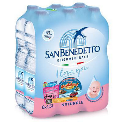Acqua San Benedetto Naturale fardello da 6 bottiglie da 1.5 lt - Magastore.it