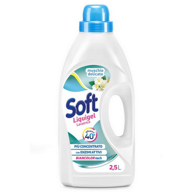 Soft Lavatrice Liquigel al Muschio Bianco 45 Lavaggi lt.2,5 - Magastore.it