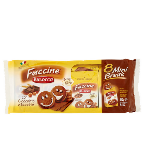 Biscotti Balocco Faccine multipack in 8 mini confezioni - Magastore.it