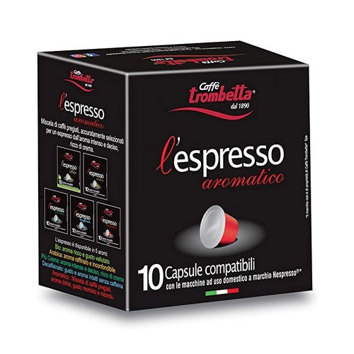Capsule Caffè Trombetta L'Espresso Aromatico Compatibili Nespresso 10 Caps. - Magastore.it