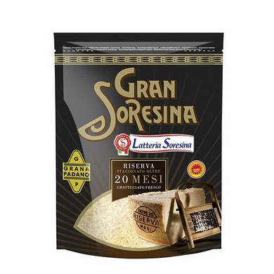 Grana Padano DOP Riserva 20 mesi Grattugiato Gran Soresina gr.90 - Magastore.it