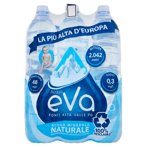 Acqua Eva Naturale fardello da 6 bottiglie da 1.5 lt - Magastore.it