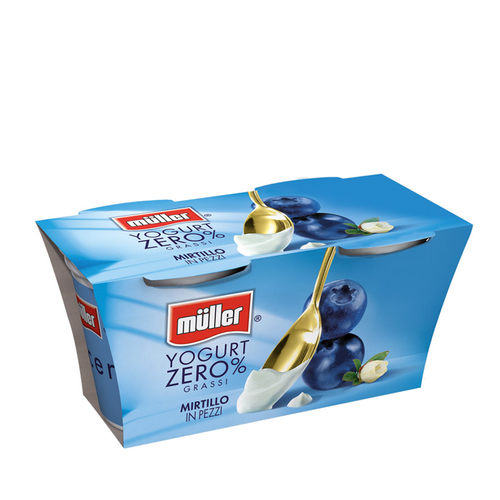 Yogurt Müller Magro 0% Grassi al mirtillo in pezzi 2 x gr.125 - Magastore.it