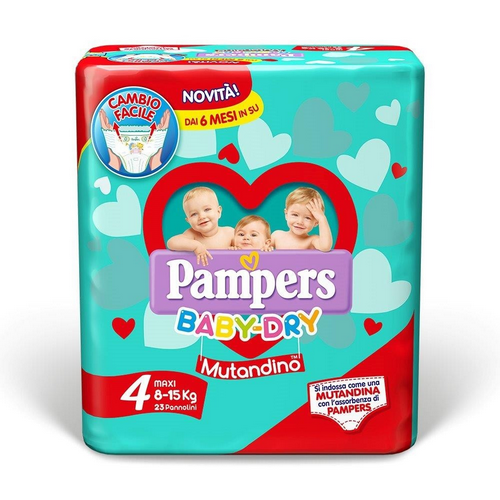 Pannolini Pampers Baby Dry Mutandino taglia 4 Maxi 8-15 kg. - Magastore.it