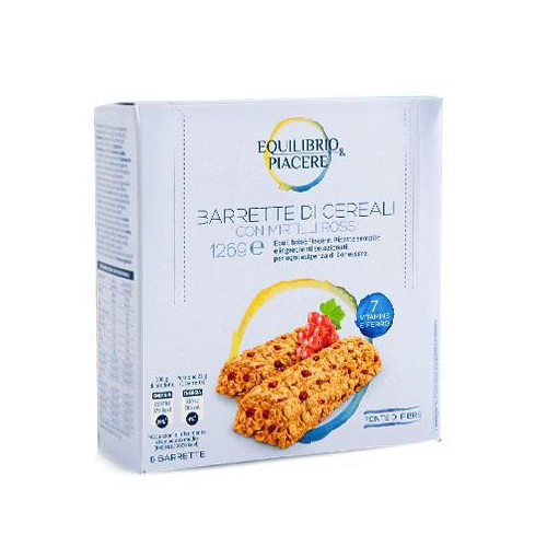 Barrette Equilibrio e Piacere di cereali con mirtilli rossi - Magastore.it
