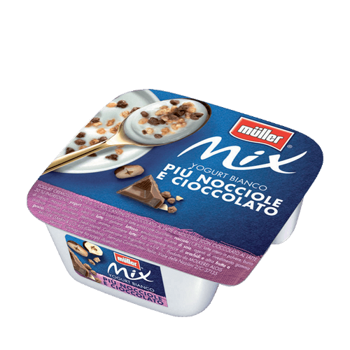 Yogurt Müller Mix Bianco più Nocciole e Cioccolato gr.150 - Magastore.it