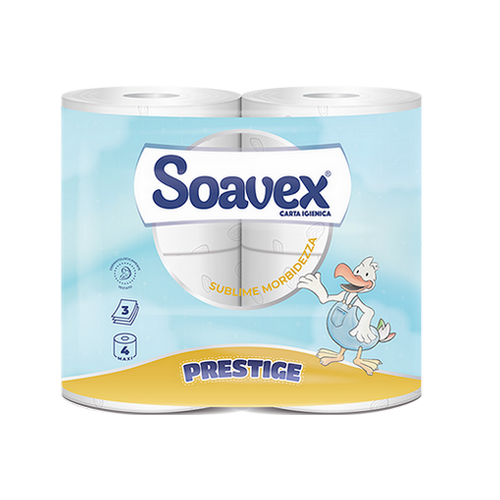 Carta Igienica Soavex Prestige 4 Rotoli - Magastore.it