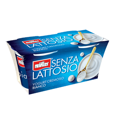 Yogurt Müller senza lattosio bianco cremoso intero 2 x gr.125 - Magastore.it