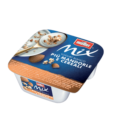Yogurt Müller Mix Bianco più Mandorle e Cereali gr.150 - Magastore.it