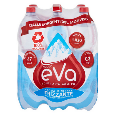 Acqua Eva Frizzante fardello da 6 bottiglie da 1.5 lt - Magastore.it