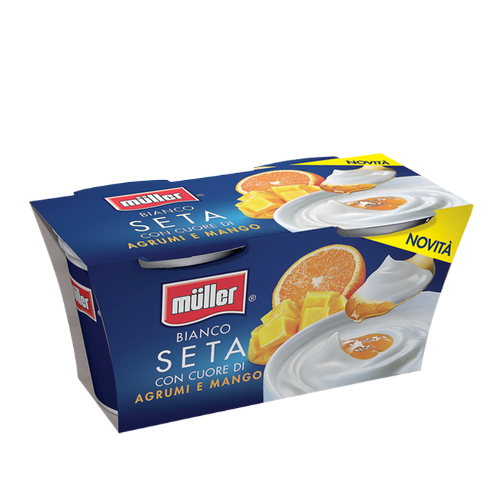 Yogurt Müller Seta con cuore di Mango e Agrumi 2 x gr.125 - Magastore.it