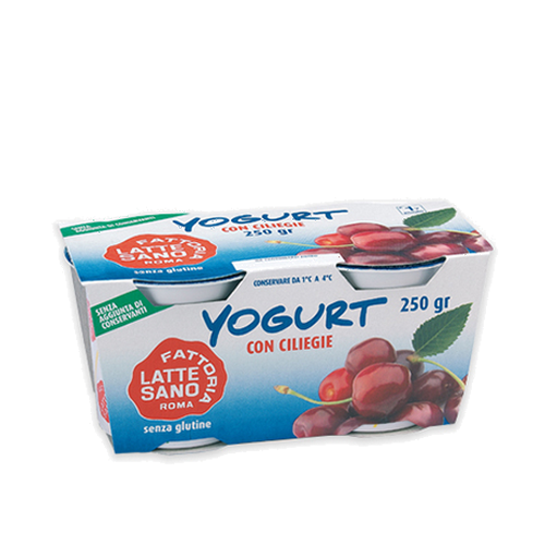 Yogurt Latte Sano Intero con Ciliegie 2 x 125 gr. - Magastore.it