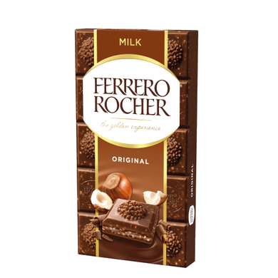 Tavoletta di cioccolato Ferrero Rocher al latte gr.90 - Magastore.it