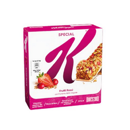 Barrette Kellogg's Special K di cereali integrali con frutti rossi da 6 snack. - Magastore.it
