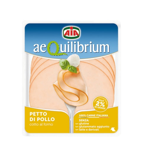 Petto di Pollo cotto al forno affettato AeQuilibrium Aia da 140 gr. - Magastore.it