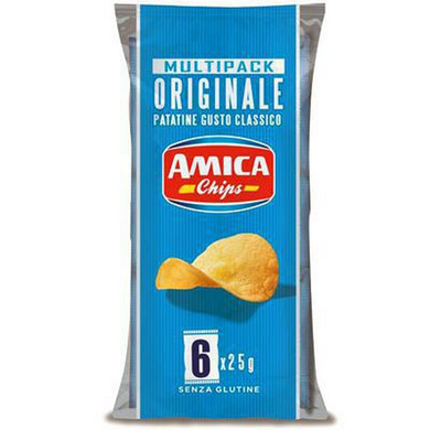Patatine Amica Chips multipack 6 x gr.25 - Magastore.it