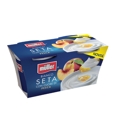 Yogurt Müller Seta con cuore di Pesca 2 x gr.125 - Magastore.it