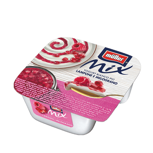 Yogurt Müller Mix Bianco più Lampone e Melograno gr.150 - Magastore.it