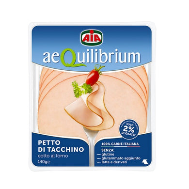 Petto di Tacchino cotto al forno affettato AeQuilibrium Aia da 140 gr. - Magastore.it