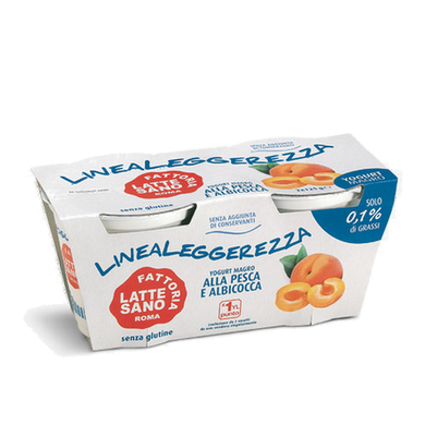 Yogurt Latte Sano Magro alla Pesca e Albicocca 2 x 125 gr. - Magastore.it