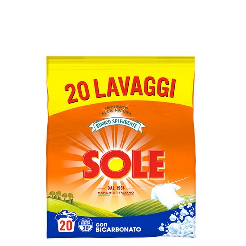 Sole Detersivo Per Lavatrice In Polvere Con Bicarbonato Da 20 Lavaggi. - Magastore.it