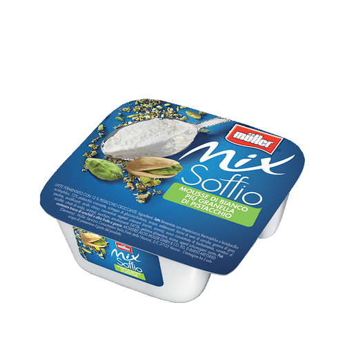 Yogurt Müller Mix Soffio Bianco più Granella di Pistacchio gr.120 - Magastore.it