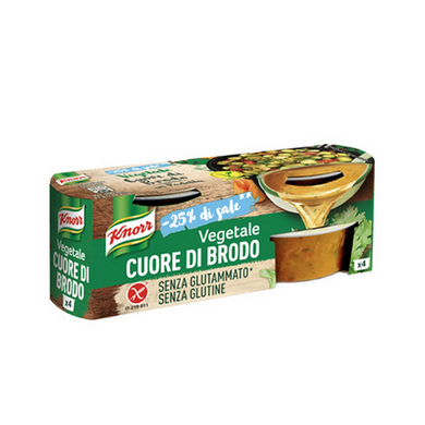 Cuore di Brodo Knorr Vegetale a basso contenuto di Sale confezione 4 capsule - Magastore.it