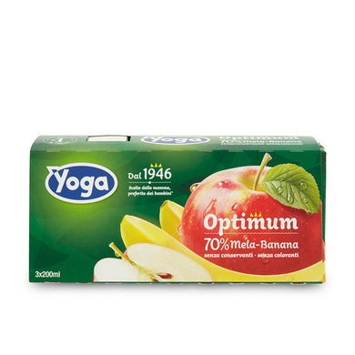 Succhi Yoga Optimum alla Mela e Banana confezione da 3 x ml.200 - Magastore.it