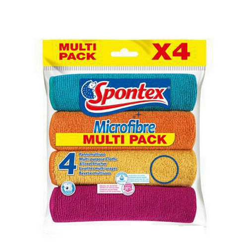 Panni Multiuso Microfibre Spontex 4 Pezzi - Magastore.it